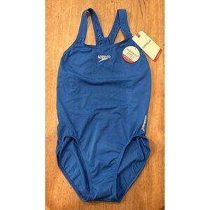 Speedo Endurance + Solid Onepiece Swimsuit Women's AU 12 US 8 Royal Blue NEW